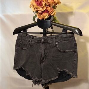 Mossimo Supply Co. Black Distressed Denim Jean Shorts